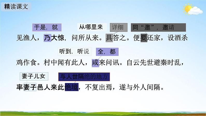 人教部编版八年级语文下册9《桃花源记》教学课件精品PPT优秀公开课204