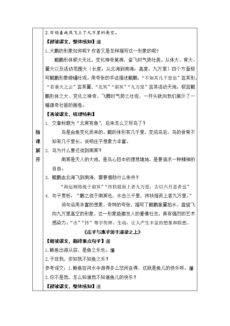 人教部编版语文八年级下册21 《庄子》二则 学案03