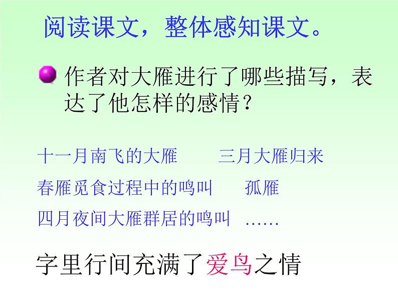 人教部编版语文八年级下册7《大雁归来》ppt课件08