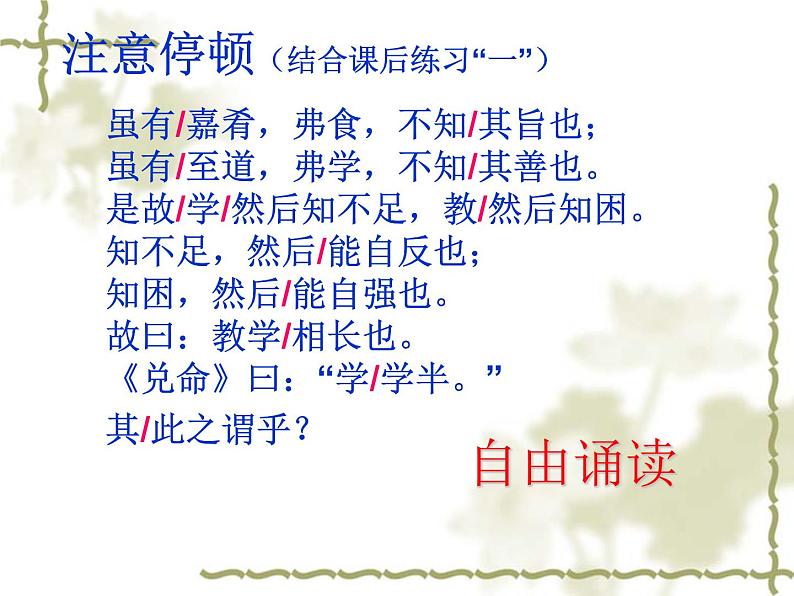 人教部编版语文八年级下册22《虽有佳肴》ppt课件 (2)04