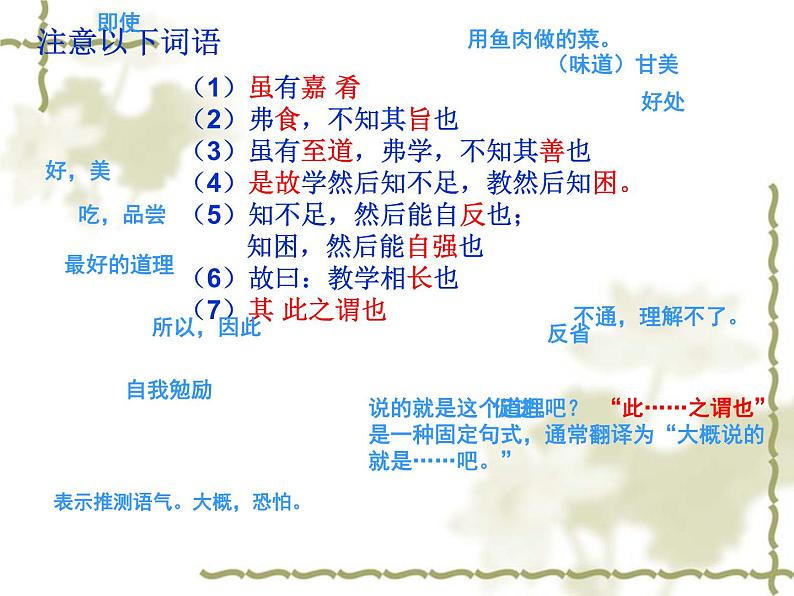 人教部编版语文八年级下册22《虽有佳肴》ppt课件 (2)07