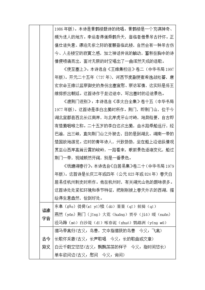 人教部编语文八年级上 12 唐诗五首 教案03