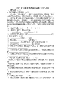 2021年江苏省盐城市中考全真模拟考试语文试题（word版 含答案）