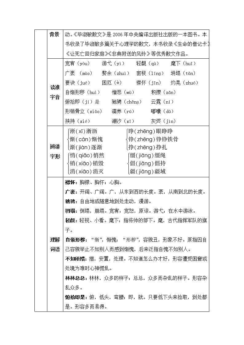 人教部编语文九年级上9 精神的三间小屋 教案02