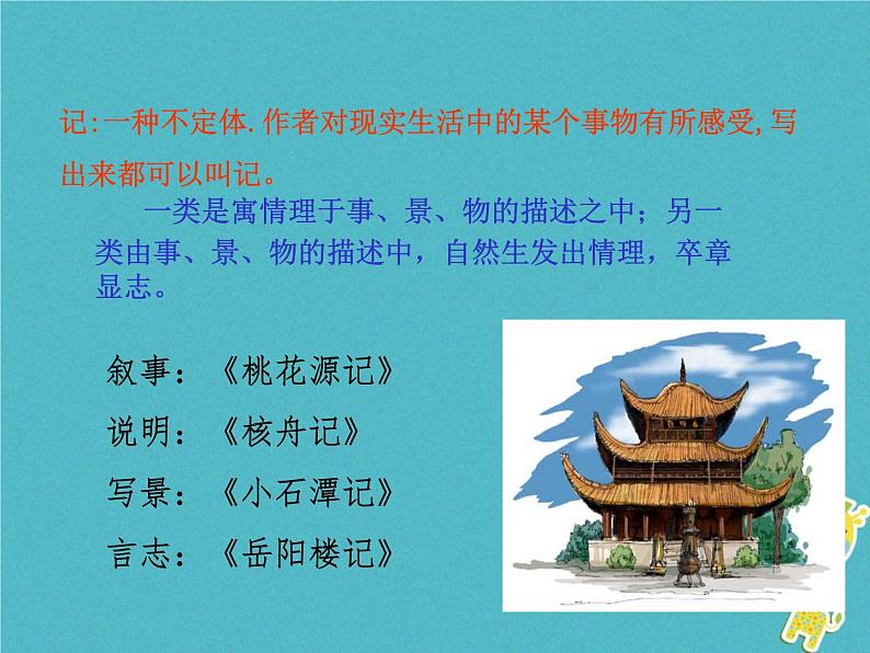 人教部编语文九年级上第10课 岳阳楼记教学课件 新人教版08