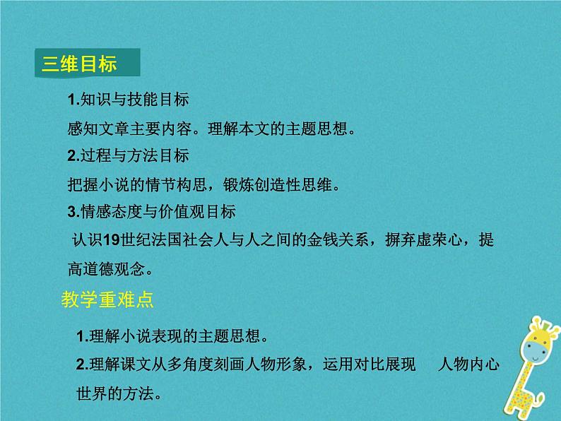 人教部编语文九年级上第15课-我的叔叔于勒ppt教学课件第3页
