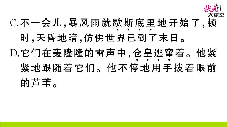 人教部编语文九年级上16 孤独之旅 作业课件第5页