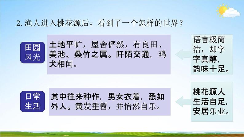 人教部编版八年级语文下册9《桃花源记》教学课件精品PPT优秀公开课306