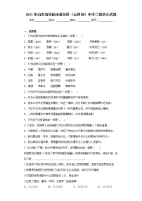 2021年山东省济南市莱芜区（五四制）中考二模语文试题（word版 含答案）