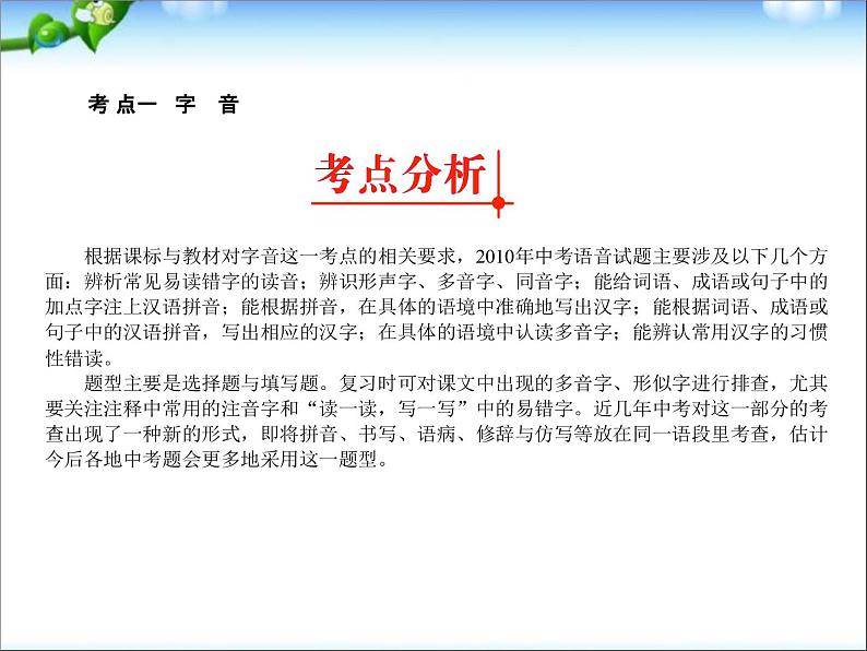 人教版语文中考专项复习(25个专题)前13个专题(课件版)第3页
