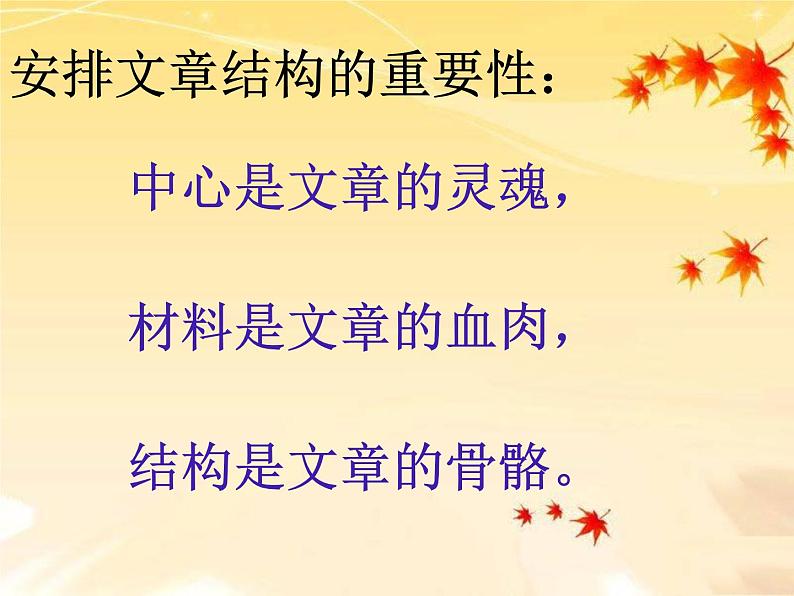 中考语文专题复习课件——合理安排文章的结构03
