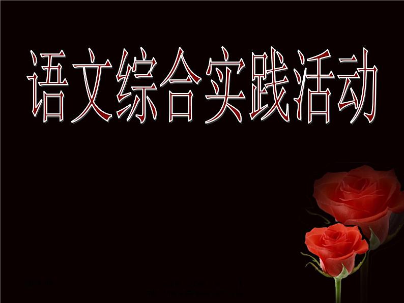 中考语文综合性学习活动专题复习PPT课件01