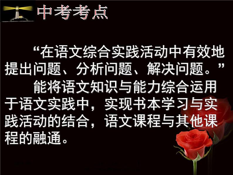 中考语文综合性学习活动专题复习PPT课件02