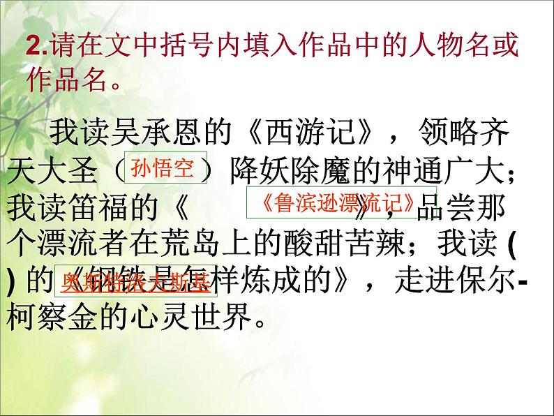 中考语文复习名著阅读专题ppt课件04