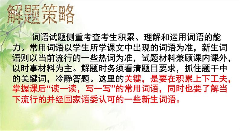 中考语文字音、字形复习课件03