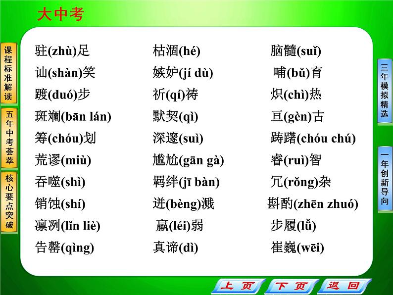 中考语文复习专题一_字音、字形08
