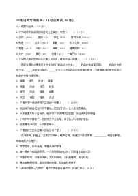 2018年中考语文专项复习训练：31综合测试（A卷）