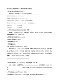 2018年中考语文专项复习训练：6语言的运用与创新