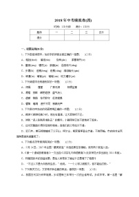 2018届中考语文（人教通用版）模拟卷（四）