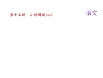 2018届中考语文名师复习课件：第十三讲　小说阅读(二)(共29张PPT)