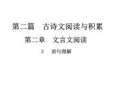 2018届中考语文总复习课件：第二篇  古诗文阅读与积累 第二章3  语句理解(1)