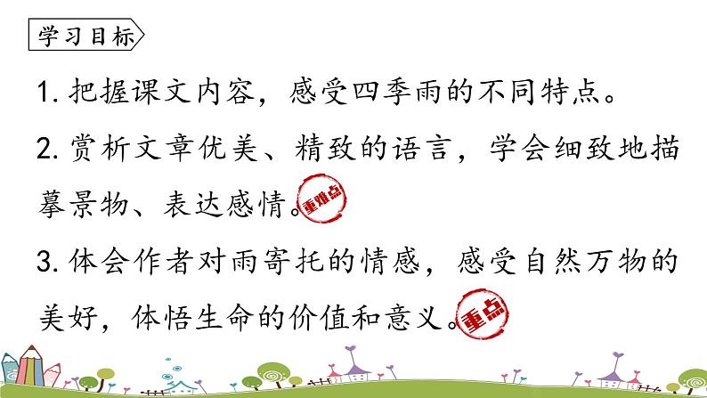 部编版语文七年级上册 第1单元 3《雨的四季》 PPT课件+音频06