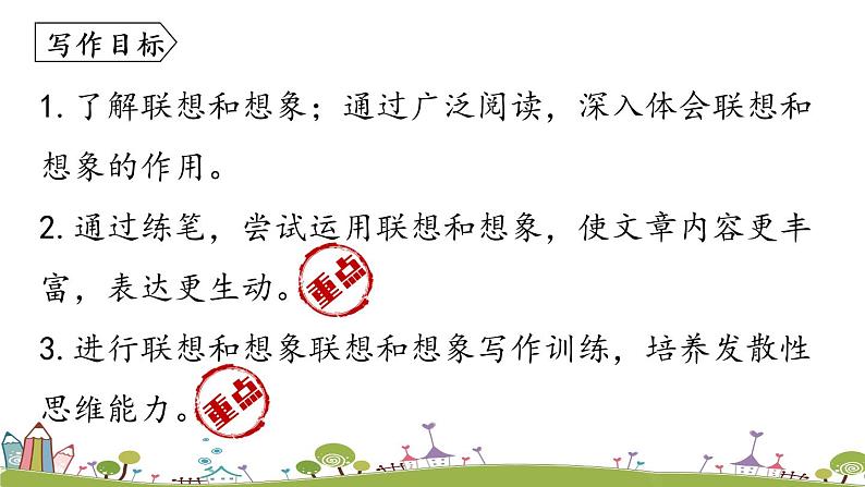 部编版语文七年级上册 第6单元 写作：《发挥联想和想象》 PPT课件05