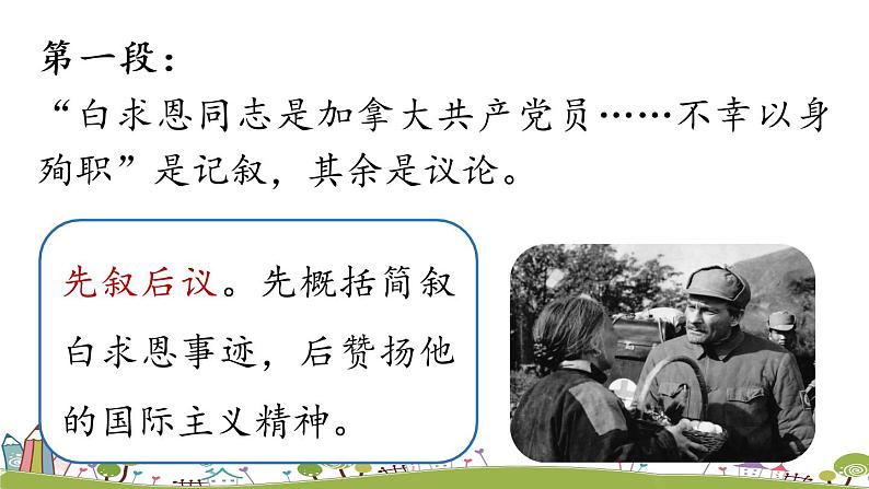 部编版语文七年级上册 第4单元 12《纪念白求恩》 PPT课件+音频05