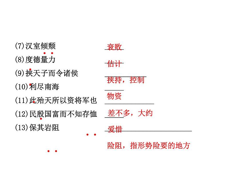 2018年菏泽市中考语文总复习课件：9年级下册 第四部分 文言知识(共59张PPT)第3页