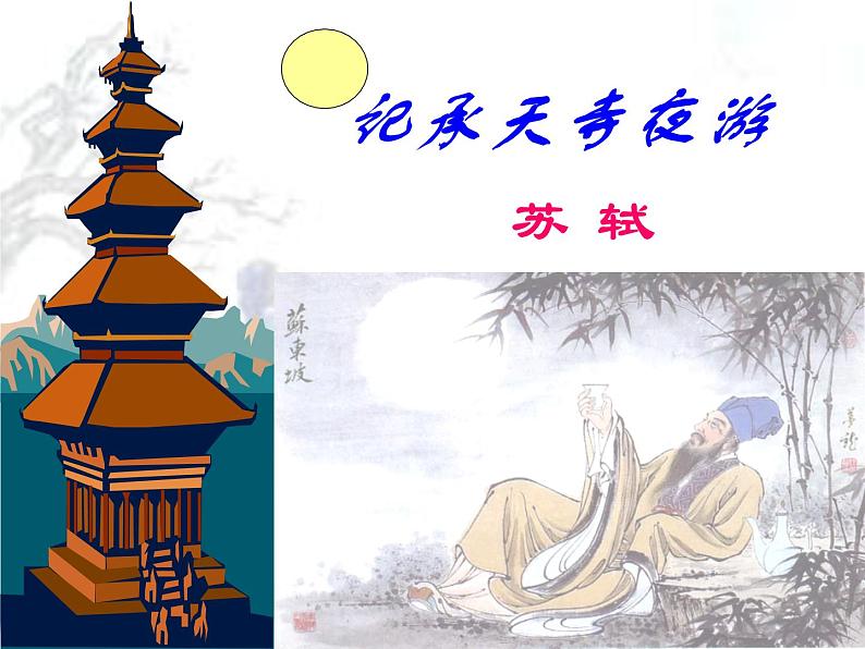 2018年盐城中考试题研究-语文名师PPT：《记承天寺夜游》 （共23张PPT）第2页