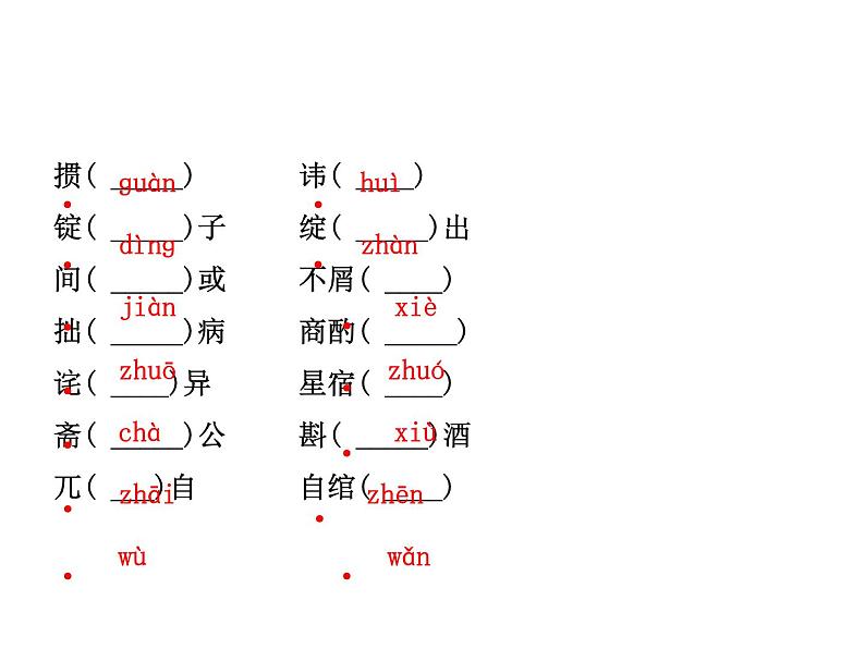 2018年菏泽市中考语文总复习课件：9年级下册 第一部分 字词及文化文学常识(共40张PPT)03