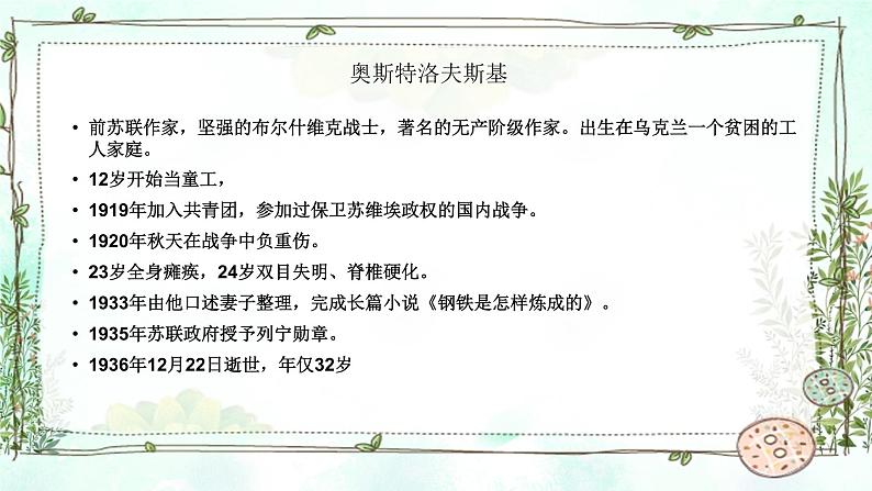 名著导读《钢铁是怎样炼成的》课件第6页