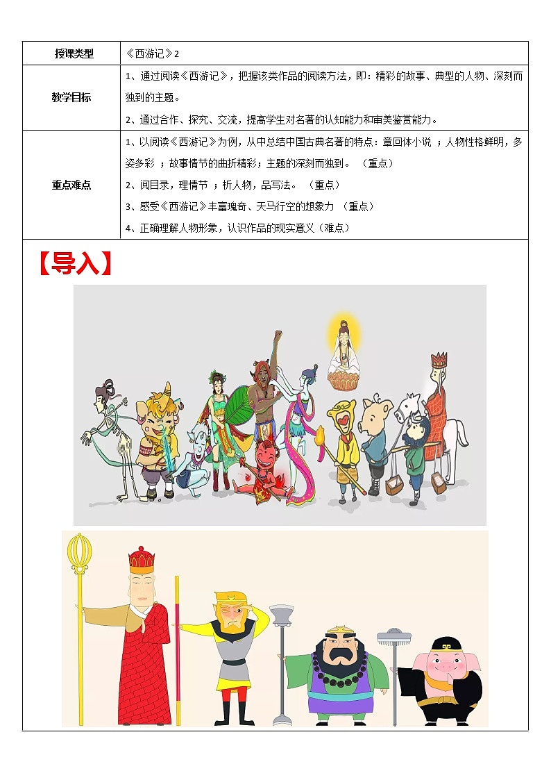 【机构专用】18 《西游记》2 讲义—2020年六年级升七年级语文暑假辅导01