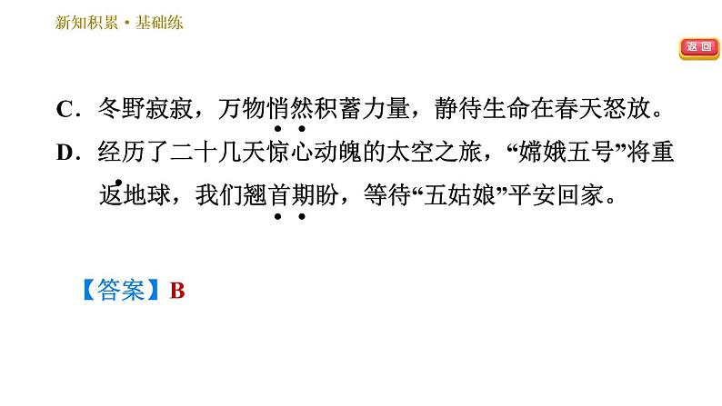 部编版八年级上册语文习题课件 第1单元 3 “飞天”凌空——跳水姑娘吕伟夺魁记06