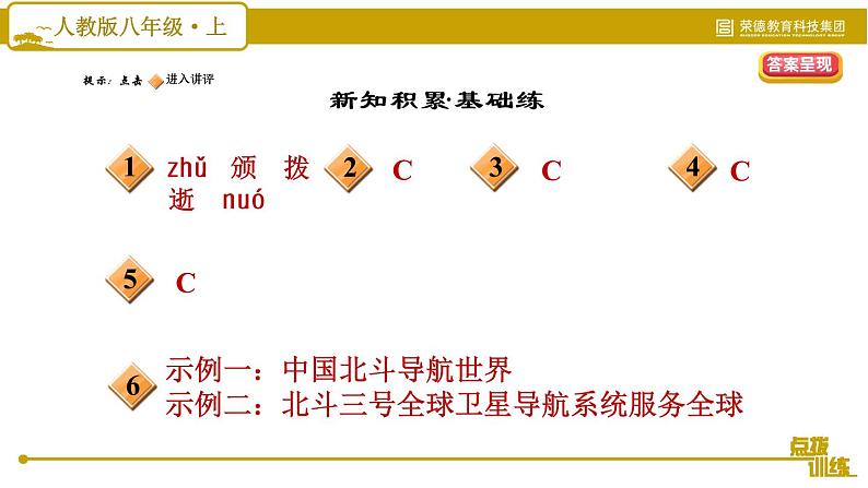 部编版八年级上册语文习题课件 第1单元 2 首届诺贝尔奖颁发第3页