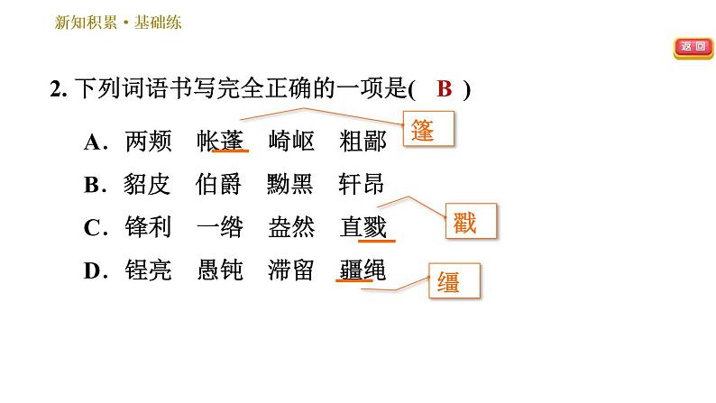 部编版八年级上册语文习题课件 第2单元 8 列夫•托尔斯泰第5页