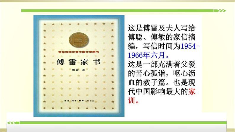 第三单元 名著导读《傅雷家书》：选择性阅读 课件04