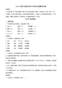 2021年四川省自贡市中考语文真题及答案