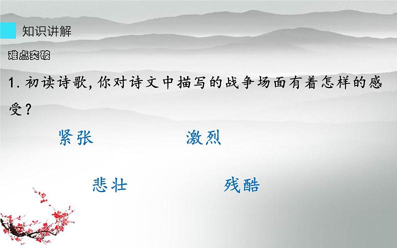 人教部编版八年级上册语文《雁门太守行》课件07