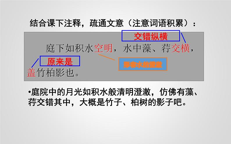 人教部编版八年级上册语文《记承天寺夜游》优质教学课件第8页