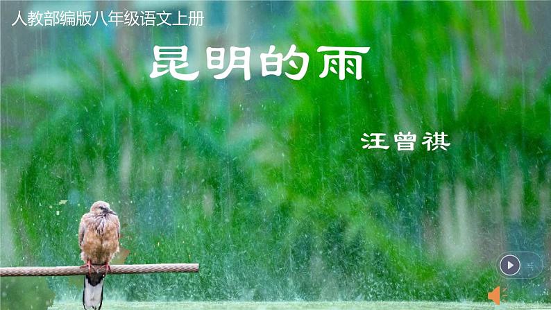 人教部编版八年级上册语文《昆明的雨》教学课件01
