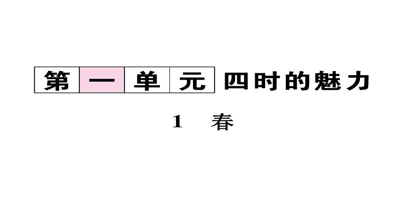 七年级上册语文课件-第一单元1 《春》 同步作业课件-部编版第2页