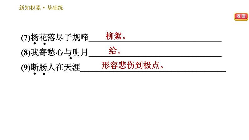 部编版七年级上册语文习题课件 第1单元 4 古代诗歌四首07
