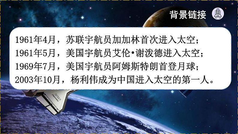 人教版七年级下册第六单元23课《太空一日》PPT第4页