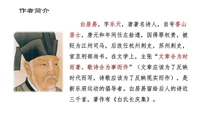 人教版八年级下册语文第六单元唐诗《卖炭翁》 课件02