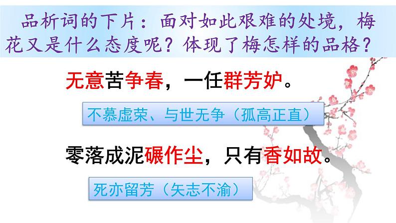 人教版八年级下册第六单元课外古诗词《咏梅》 课件07