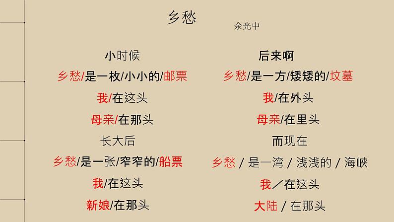 人教部编版九年级语文上册《乡愁》教学课件22第5页