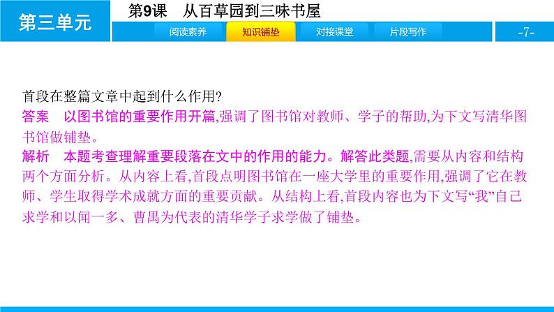 部编版七年级语文上册《从百草园到三味书屋》PPT (16)第7页