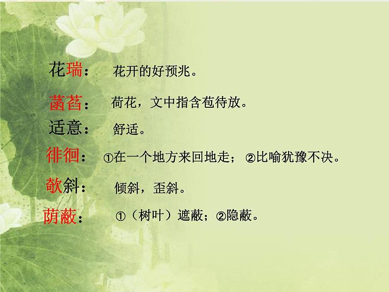 部编版七年级语文上册《荷叶·母亲》PPT优秀课件 (3)05