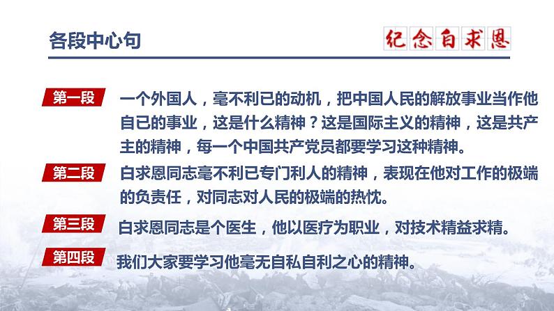 部编版七年级语文上册《纪念白求恩》PPT课文课件 (4)06